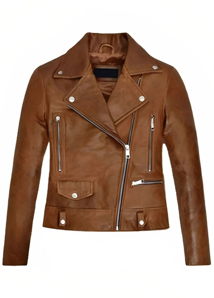 Kylie Jenner Brown Leather Jacket