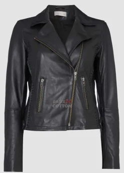 Label Lab Elba Black Leather Jacket