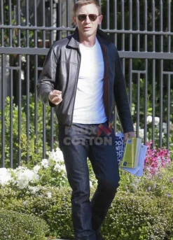 Layer Cake Daniel Craig Black Leather Jacket