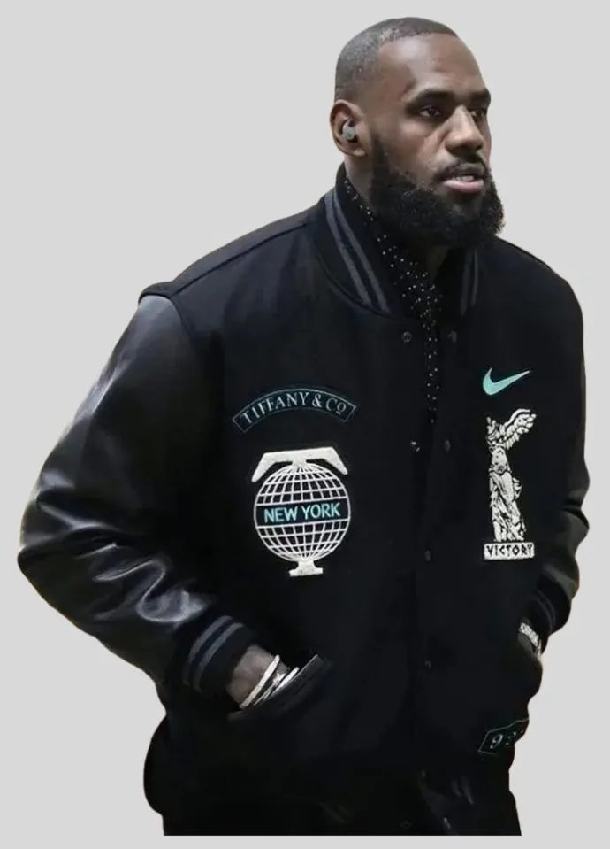 LEBRON JAMES TIFFANY BOMBER BLACK JACKET
