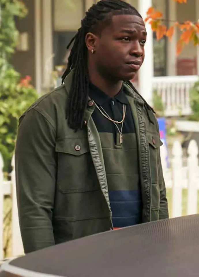 Legacies Chris Lee (Kaleb Hawkins) Green Cotton Jacket