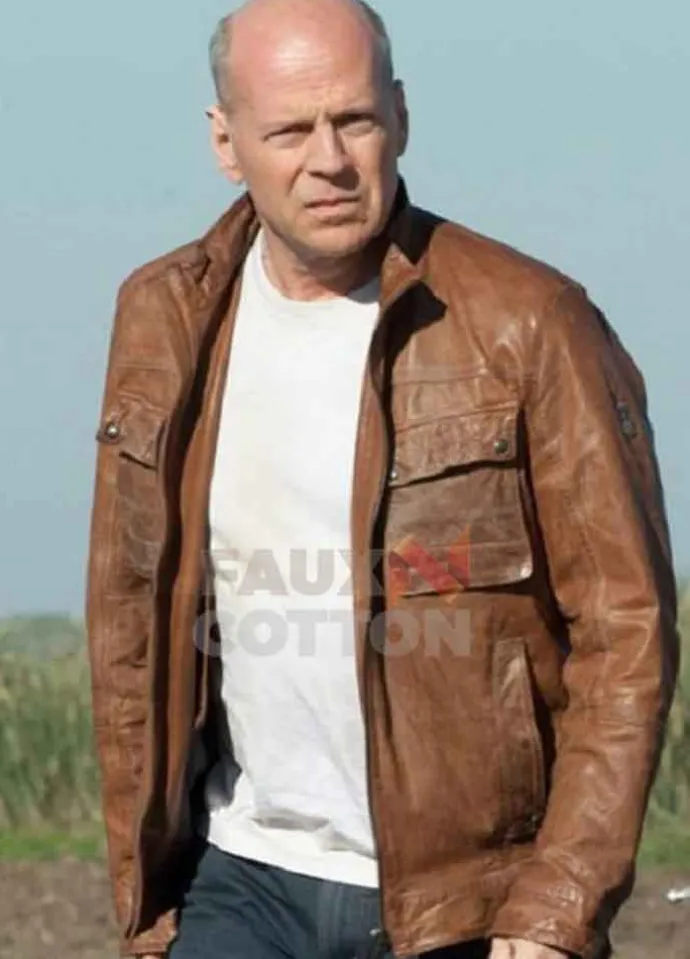 Looper Bruce Willis Brown Leather Jacket