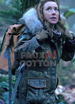 Lost in Space Molly Parker Maureen Robinson Fur Jacket