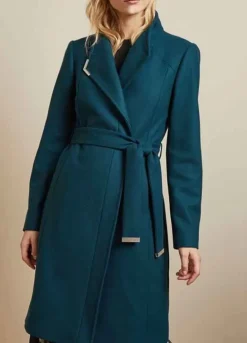 LOVE, GUARANTEED (SUSAN WHITAKER) RACHAEL LEIGH COOK BLUE WOOL COAT
