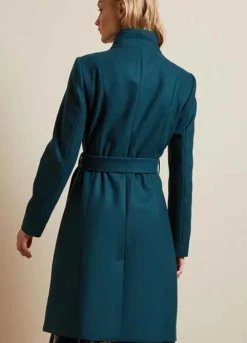 LOVE, GUARANTEED (SUSAN WHITAKER) RACHAEL LEIGH COOK BLUE WOOL COAT