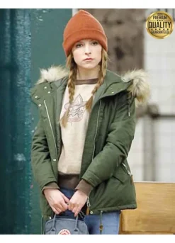 Love Life Anna Kendrick Green Fur Jacket