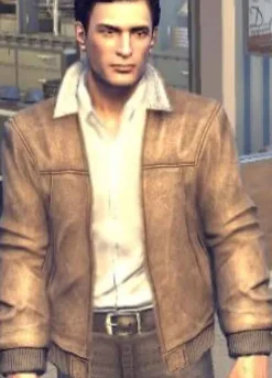 MAFIA II (VITO SCALETTA) RICK PASQUALONE BROWN LEATHER JACKET