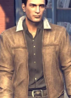 MAFIA II (VITO SCALETTA) RICK PASQUALONE BROWN LEATHER JACKET