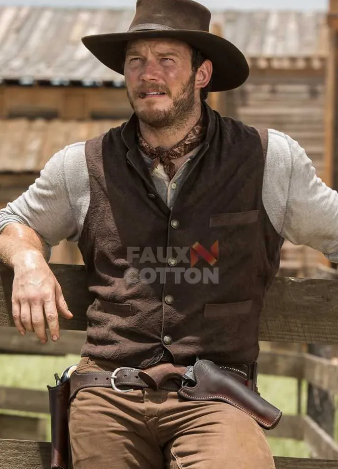 Magnificent Seven Josh Faraday Brown Vest