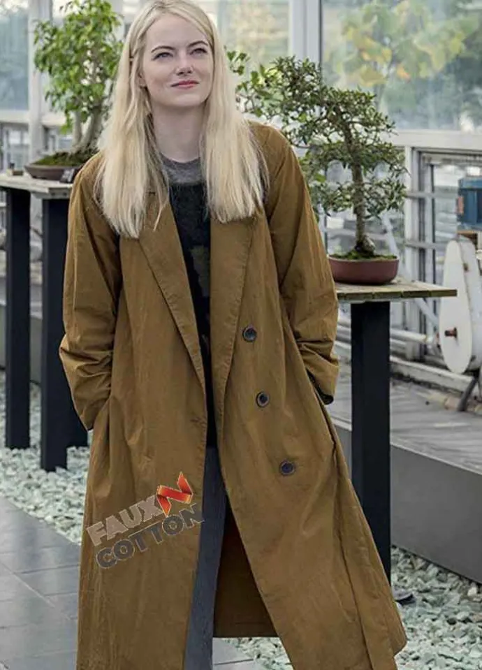 Maniac (Annie Landsberg) Emma Stone Cotton Trench Coat
