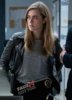 Manifest (Michaela Stone) Melissa Roxburgh Black Leather jacket