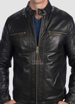 Marc New York by Andrew Marc Laser Moto Leather Jacket