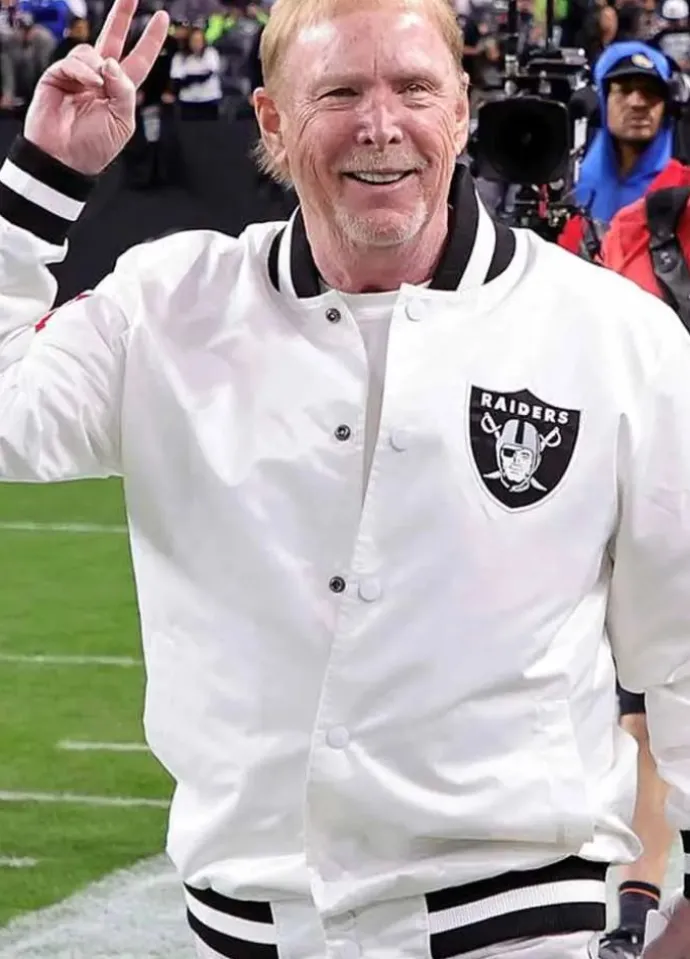 Mark Davis Las Vegas Raiders White Jacket