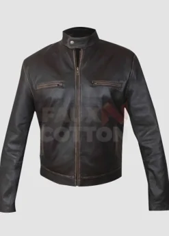 Mark Wahlberg Contraband Chris Farraday Distressed Brown Jacket