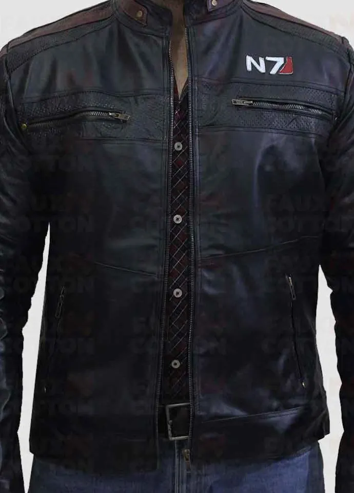 Mass Effect 4 N7 Armor Costume Leather Jacket