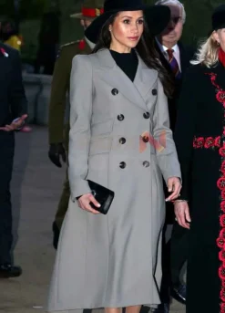Meghan Markle Grey Trench Coat