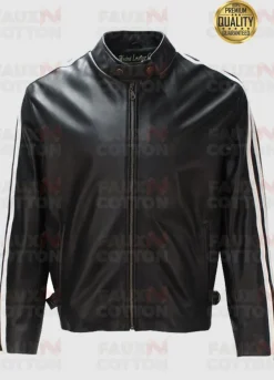 MEL GIBSON LETHAL WEAPON BLACK LEATHER JACKET