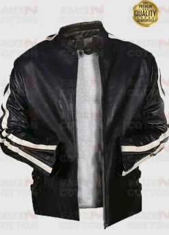 MEL GIBSON LETHAL WEAPON BLACK LEATHER JACKET