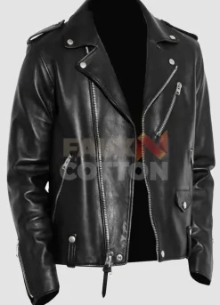 Men's Biker Vegan Leather Jacket