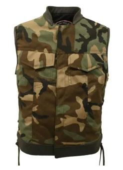 MEN'S CAMO MILITARY BIKER VEST