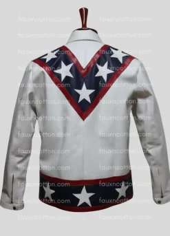 Mens Vintage Stunt Men (Evel Knievel) Biker Leather Jacket