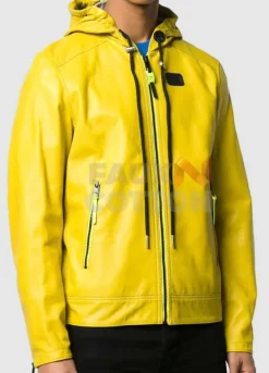 Men's Yellow Hoodie Jacket