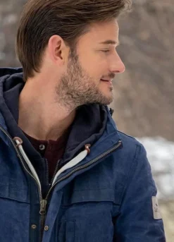 Midnight at the Magnolia Jack Russo Blue Cotton Jacket