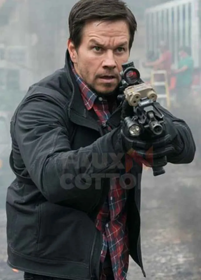 Mile 22 Mark Wahlberg Black Jacket