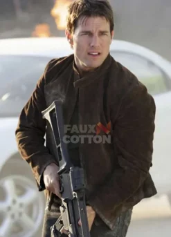 Mission Impossible 3 Tom Cruise Brown Suede Jacket
