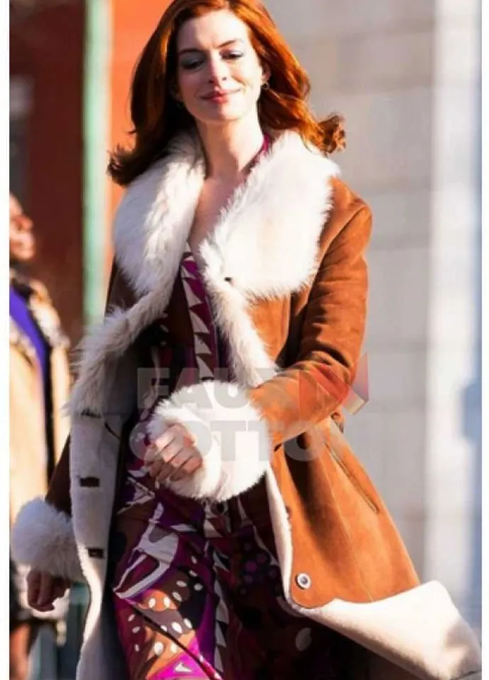 Modern Love Anne Hathaway Brown Coat
