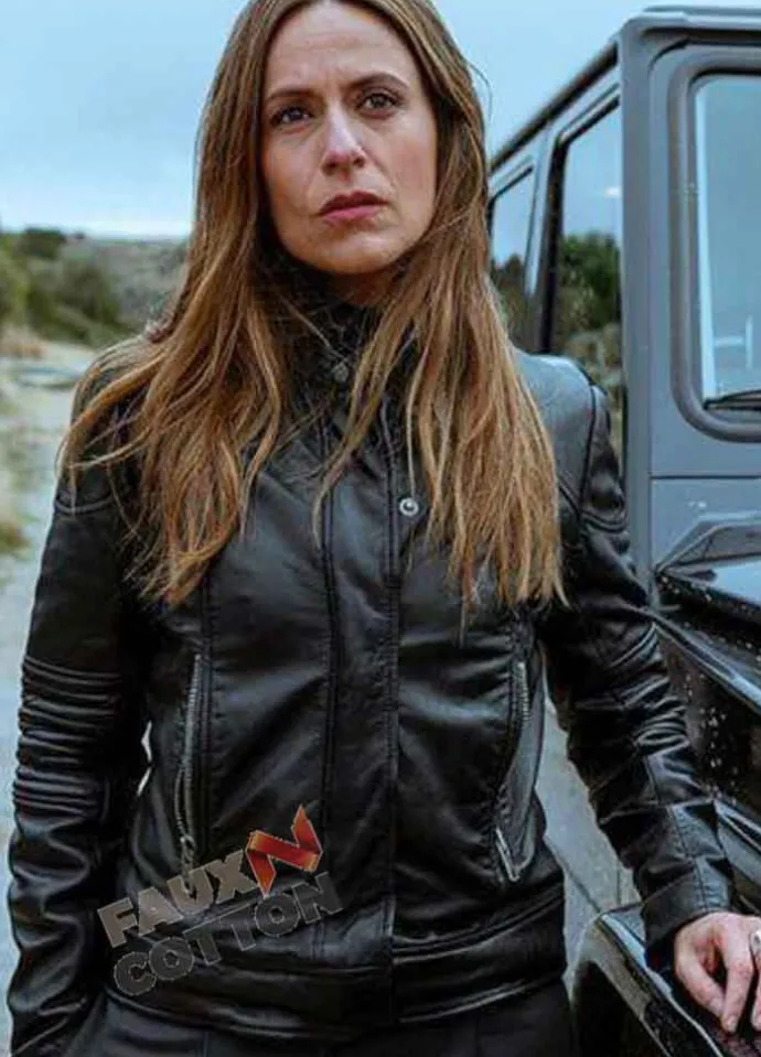 Money Heist Itziar Ituño (Raquel Murillo) Black Leather Jacket
