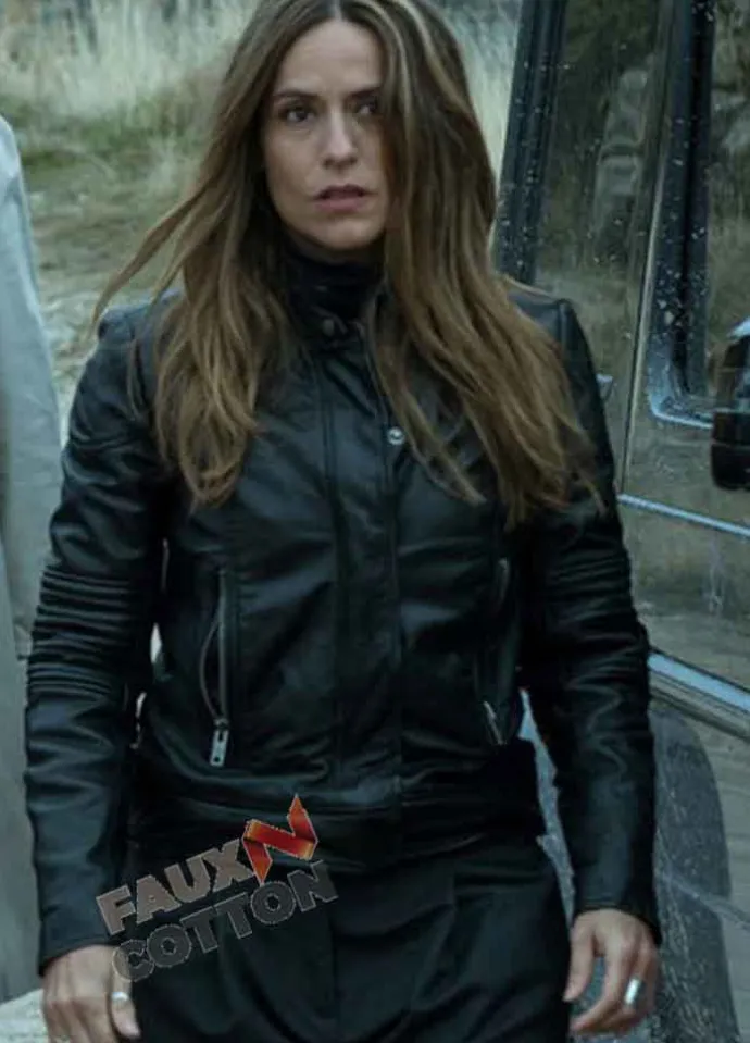 Money Heist Itziar Ituño (Raquel Murillo) Black Leather Jacket