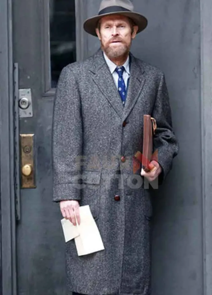 Motherless Brooklyn Willem Dafoe Grey Coat