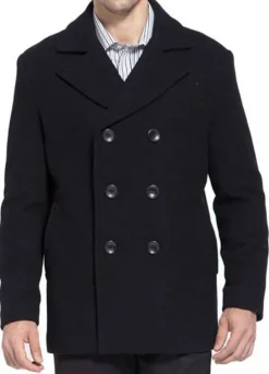 My Dad’s Christmas Date (David) Jeremy Piven Black Wool Coat