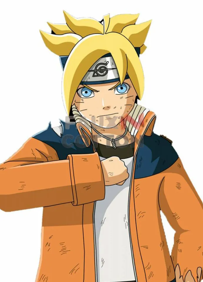 Naruto Boruto Uzumaki Blue And Orange Jacket