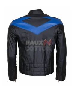 Nightwing Black And Blue Leather Jacket