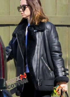 No Time to Die (Paloma) Ana de Armas Black Leather Jacket