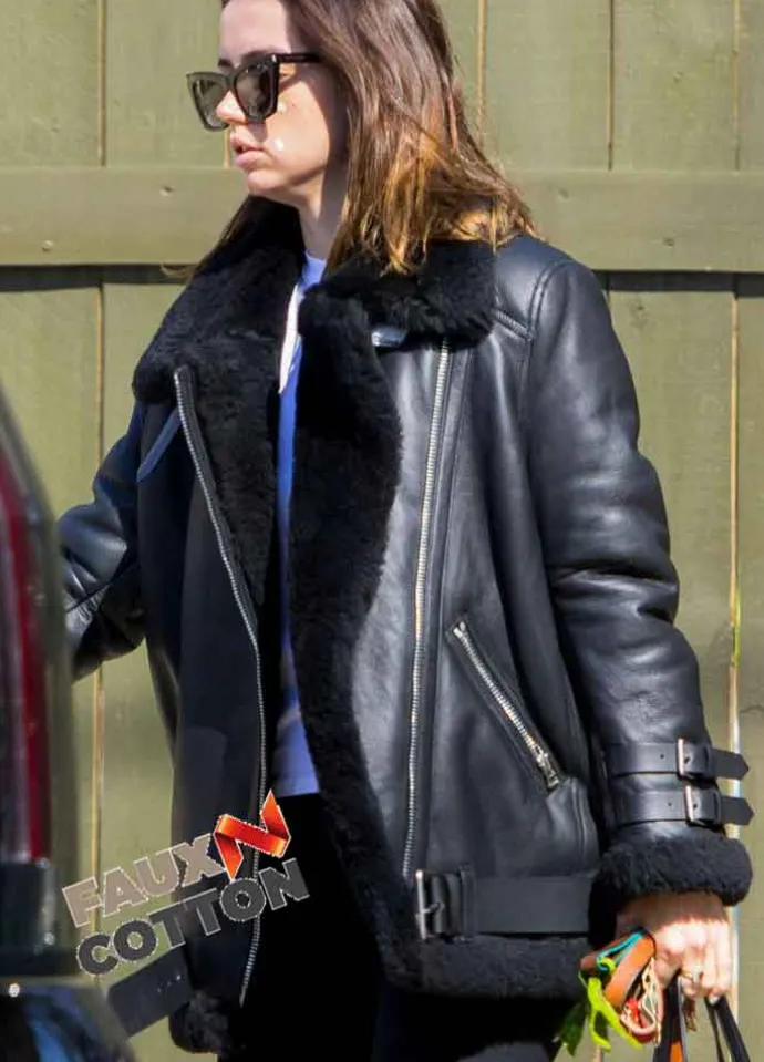 No Time to Die (Paloma) Ana de Armas Black Leather Jacket