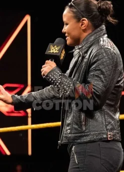 NXT Shayna Baszler Leather Black Jacket