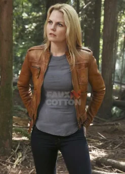 Once Upon a Time Emma Swan Brown Leather Jacket
