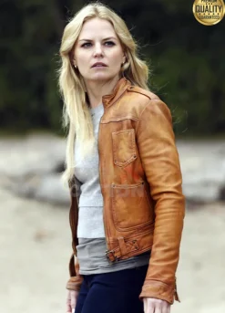 Once Upon a Time Emma Swan Brown Leather Jacket