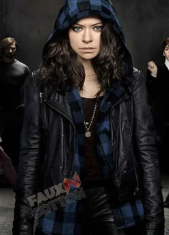 Orphan Black Tatiana Maslany (Sarah Manning) Black Leather Jacket