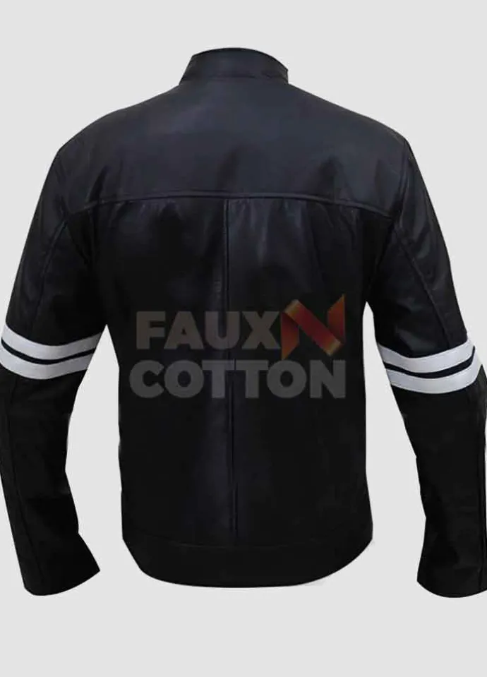 Paul Walker Black Biker Leather Jacket