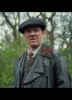 PEAKY BLINDERS BRIAN GLEESON (JIMMY MCCAVERN) LEATHER COAT