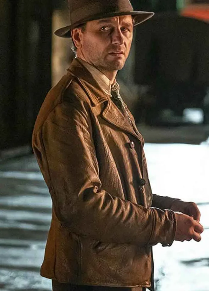 PERRY MASON MATTHEW RHYS LEATHER JACKET