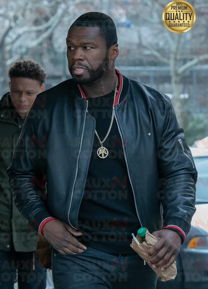 Power 50 Cent Black Leather Jacket