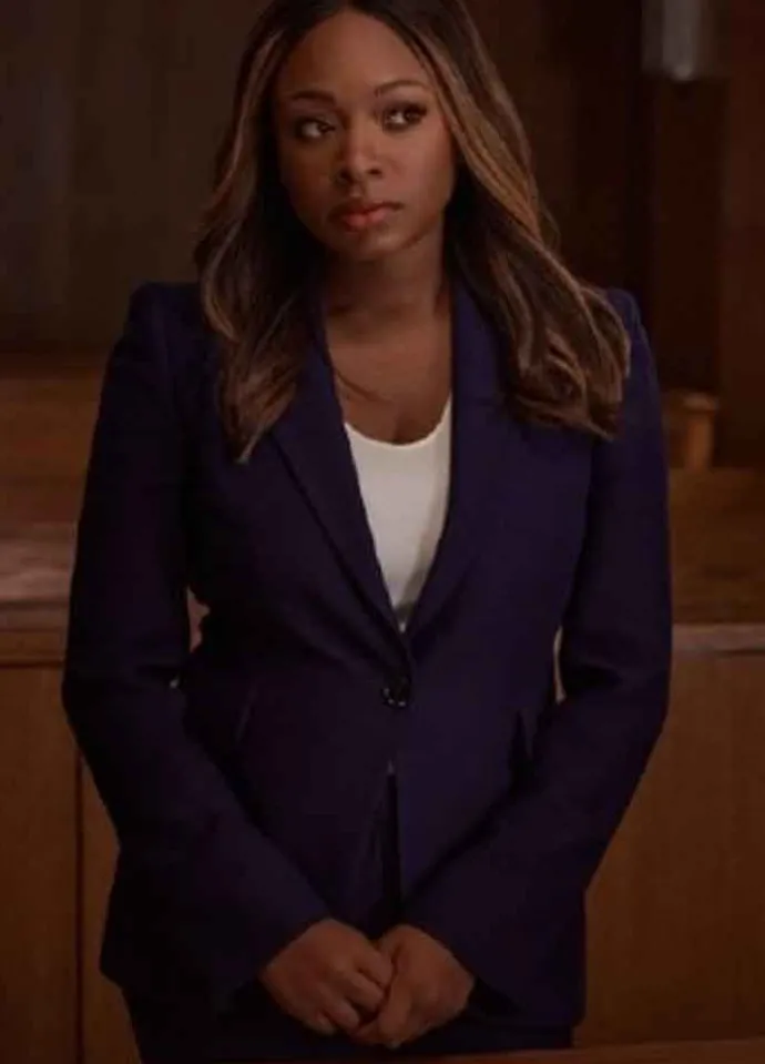 Power Book II Ghost (Naturi Naughton) Tasha St. Patrick Purple Wool Blazer