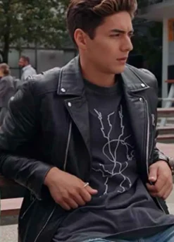 POWER RANGERS (DINO FURY) CHANCE PEREZ BLACK LEATHER JACKET