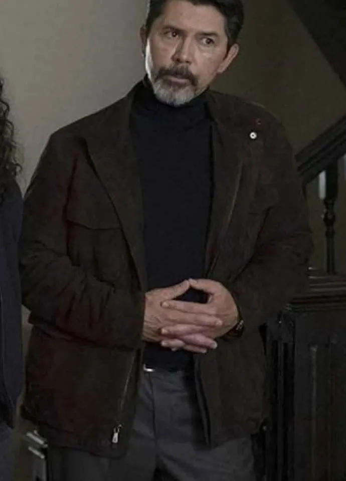 PRODIGAL SON (GIL ARROYO) LOU DIAMOND PHILLIPS BROWN SUEDE JACKET