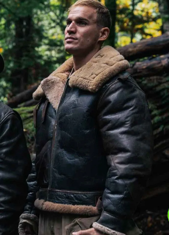 PROJECT BLUE BOOK SEASON 2 (ALEX) WILLEM VAN DER VEGT BLACK LEATHER JACKET